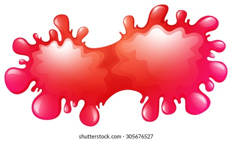 Red splash on white illustration