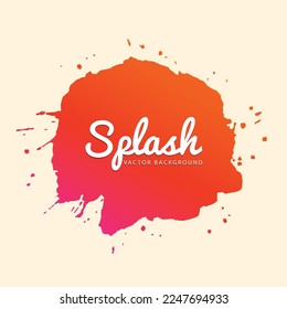 Red splash watercolor paint stroke background vector illustration
