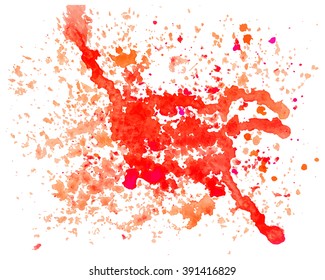 red splashes of watercolor