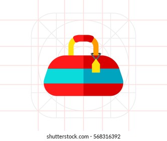 Red Sport Bag Icon