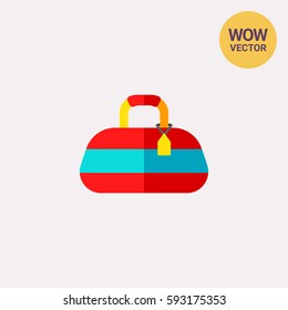 Red Sport Bag Icon