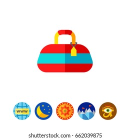 Red Sport Bag Icon