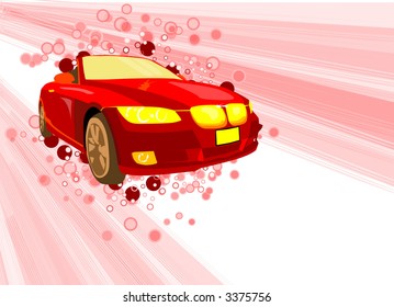 Red sport car (Vector)