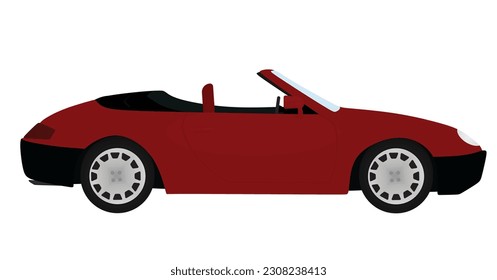 Red sport car. vector illustration