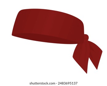 Rotes Sportkopfband. Vektorillustration