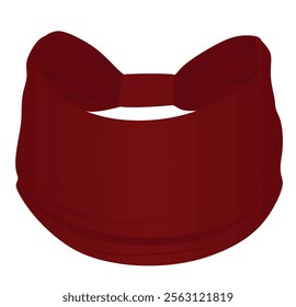 Red sport head band. vector illustration