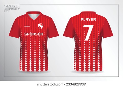 red sport jersey for football and soccer shirt template