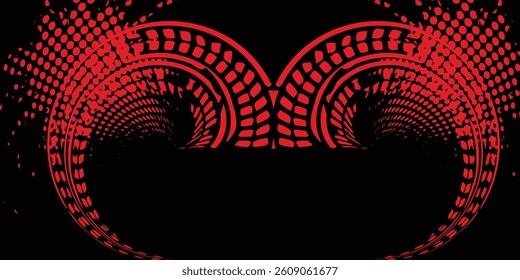 red sport long banner background speed track line