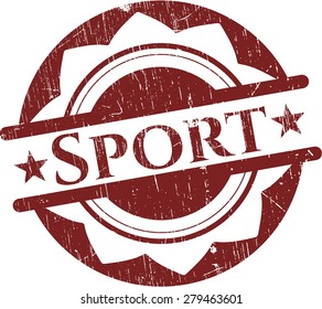 Red sport rubber stamp