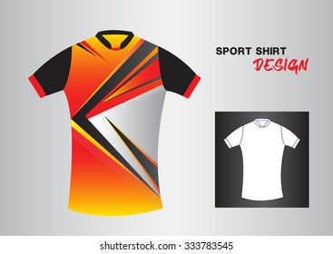 red sport shirt design vector illustration