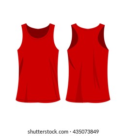 Red sport top vector