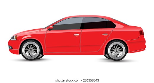 Red Sports Sedan