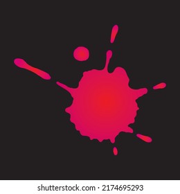 Red spot on a black background