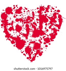 Mancha roja en forma de corazón 