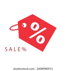 Red spot with word sale isolated on white background