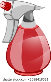 Red spray bottle without background vector image