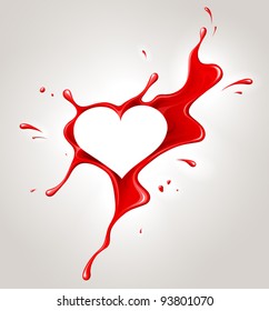 Red spray paint and heart