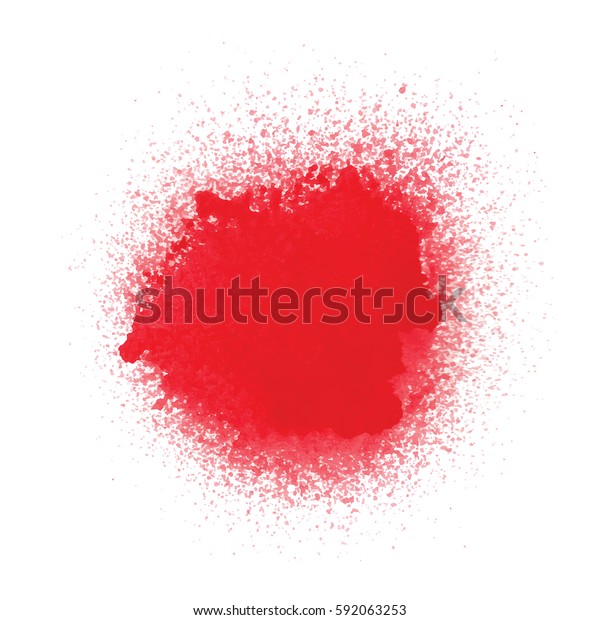 Red Spray Paint On White Background Stock Vector (Royalty Free) 592063253