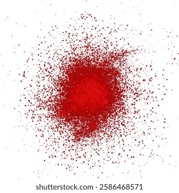 red spray paint stain texture effect without background