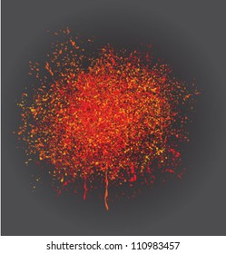 Red Spray Splatter