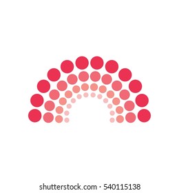 red spread circles abstract logo vector design
