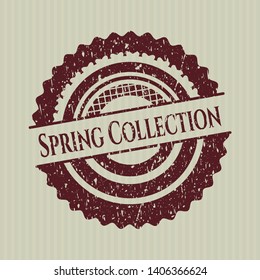 Red Spring Collection distressed with rubber seal texture