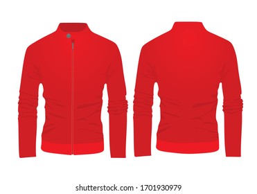 Red spring jacket. vector illustration