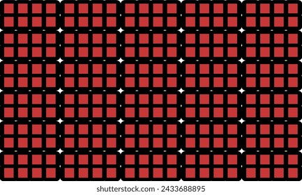 red square with black border pattern background, seamless repeat pattern design for fabric print, red brick patter printing