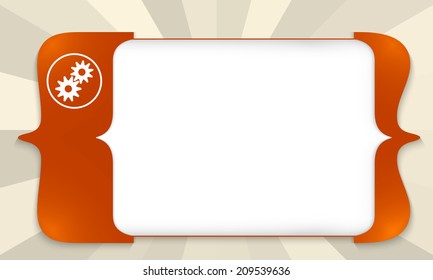 red square brackets for entering any text with cogwheels