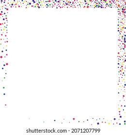 Red Square Burst Background. Year Round Illustration. Pink Template Dot Isolated. Green Color Confetti.