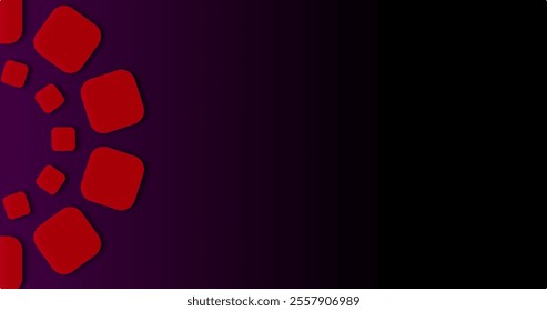 red square circle pattern dark vector background