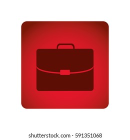 red square frame briefcase executive icon vector illustration