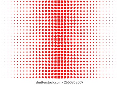 Fondo de patrón de ráfaga de semitono cuadrado rojo