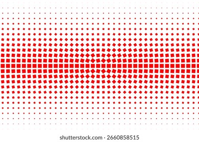 Plano de fundo abstrato de onda de meio-tom quadrado vermelho