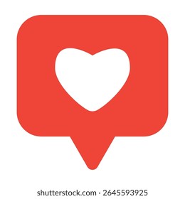 Red square with heart icon for expressing love.