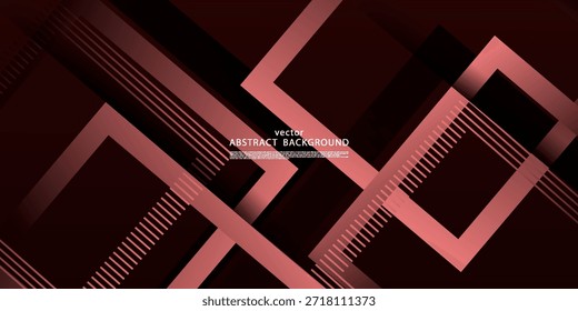 Fondo de Anuncio abstracto de líneas cuadradas rojas. Fondo de patrón simple con diseño fresco. Vector Eps10