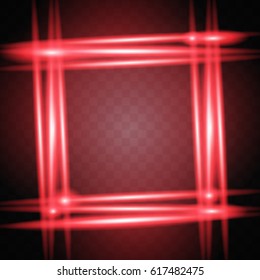 Red Square with neon effect