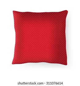Red square pillow. vector illustration
