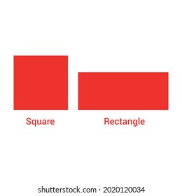 red square and rectangle shape in mathematic