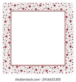 Red Square rectangular frame with Red Shiny Star icon design 12