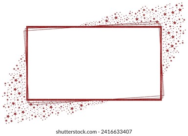 Red Square rectangular frame with Red Shiny Star icon design 14
