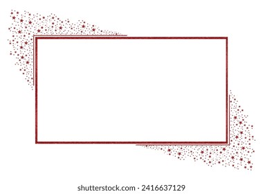 Red Square rectangular frame with Red Shiny Star icon design 17