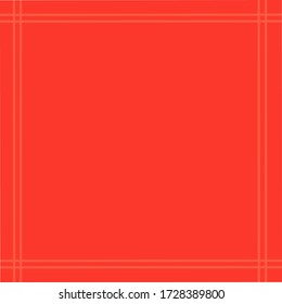 Mantel cuadrado rojo con adorno de icono plano aislado.