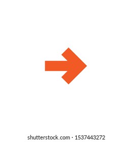 red squared right arrow icon. Isolated on white. Continue icon.  Next, enter sign. East arrow.