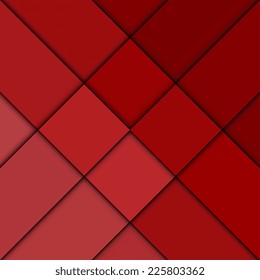 Red squares abstract background - Vector