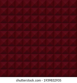 Red squares background. Mosaic tiles pattern. Seamless vector illustration.