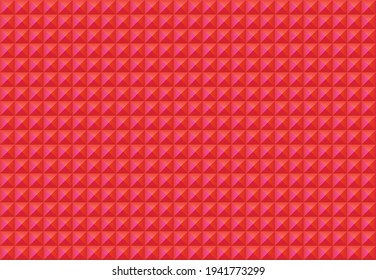 Red squares background. Mosaic tiles pattern. Seamless vector illustration.
