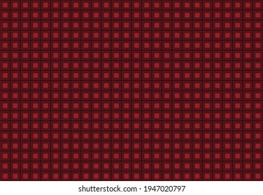 Red squares background. Mosaic tiles pattern. Seamless vector illustration.