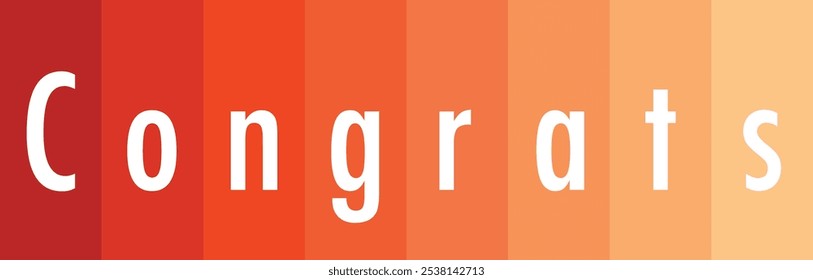 red squares monochrome color with words congrats white color, congrats words vector illustration isolated on white background.