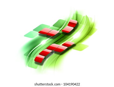 red squares on the green wave